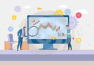 Business Analytics Team Analyzing Stock Market