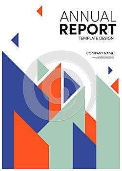 Business annual report cover. Abstract geometric shape modern art style design template background