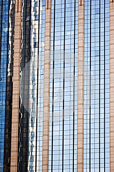 Business apartment building glass exterior wall appearance.