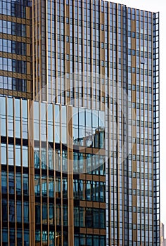 Business apartment building glass exterior wall appearance. .