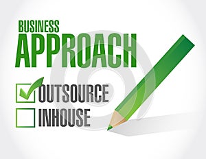 business approach check list. outsource photo