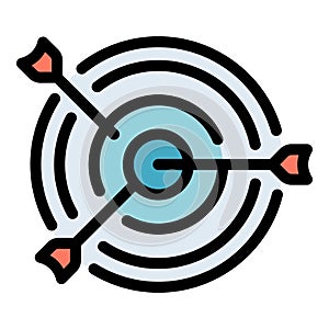 Business arch target icon vector flat