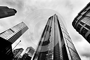 Business architecture, skyscrapers in London, the UK