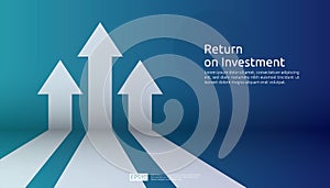 business arrow target direction concept to success. Finance growth vision stretching rising up. banner flat style vector