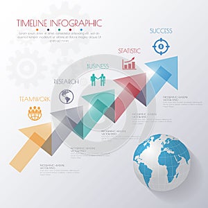 Business arrow template. Can be used for workflow layout, banner