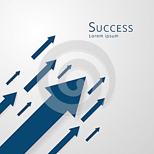 business arrows concept to success. growth chart up increase profit sales. Finance money stretching rising up. background vector i