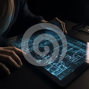 business and artificial intelligence, data chamber, broadcasting pc, software , technology concept, artificial intelligence