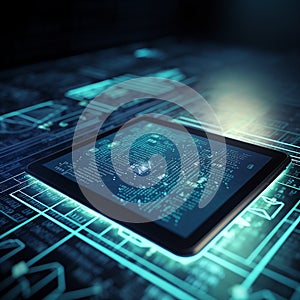 business and artificial intelligence, data chamber, broadcasting pc, software , technology concept, artificial intelligence