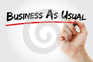 Business as Usual acronym, business concept background