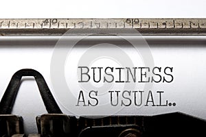 Business as usual
