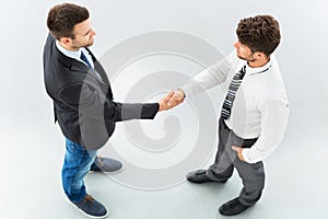 Business associates shaking hands photo