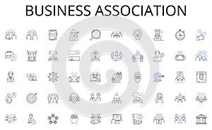 Business association line icons collection. Oars, Rowing, Coxswain, Regatta, Bladework, Stroke, Catch vector and linear