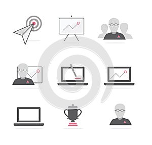 Business b2b icons vector