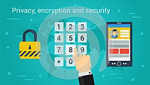 Business Banner - Privacy, encryption and security