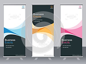 Business banner roll up set standee banner template Modern banner