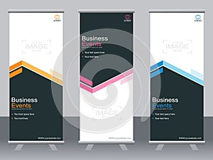 Business banner roll up set standee banner template Modern banner