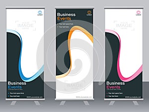 Business banner roll up set standee banner template Modern banner