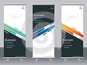 Business banner roll up set standee banner template Modern banner