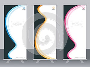 Business banner roll up set standee banner template Modern banner