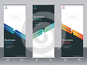 Business banner roll up set standee banner template Modern banner