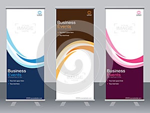 Business banner roll up set standee banner template Modern banner