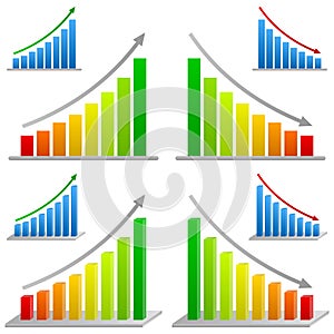 Business Bar Charts Set