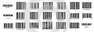 Business barcodes vector set.