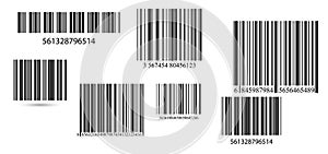Business barcodes vector set.