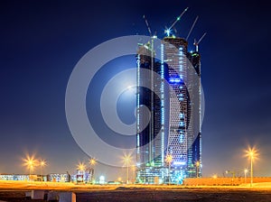 Business bay and downtown area of Dubai, UAE