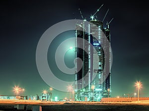 Business bay and downtown area of Dubai, UAE