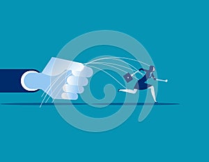 Business being pulled by strings. Concept business vector illust