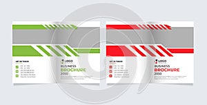 business bi fold brochure or magazine cover design vector template Creative Business bi fold