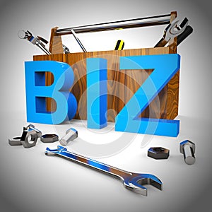 Business or biz concept icon represents trade and enterprise in a commercial enterprise - 3d illustration