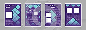 IT business blank brochure layout design. Professional service. Vertical poster template set with empty copy space for text.