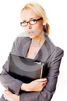 Business blonde woman