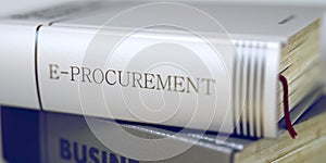 Business - Book Title. E-procurement. 3D. photo