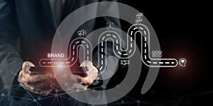 Business and branding concept. Establish a strong brand image