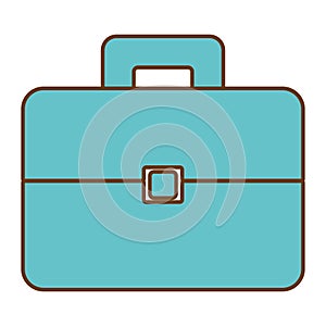 Business briefcase accesorie isolated icon.