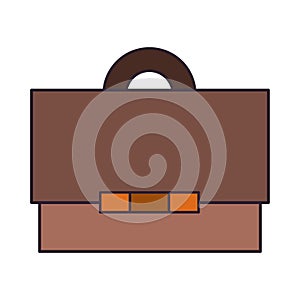 Business briefcase symbol isolated cartoon