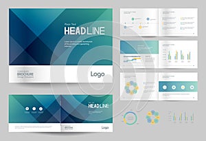 Business brochure design template and page layout for company profile, annual report,