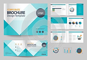 Business brochure design template and page layout for company profile photo