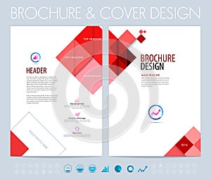 Business brochure, flyer and booklet design layout. Vector illus