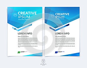 Business brochure, flyer and cover design layout template with b