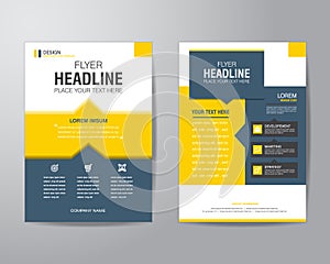 Business brochure flyer design layout template in A4 size, with