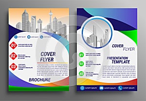 Business brochure flyer design layout template in A4 size, report, poster, flyer background with geometric background for Business