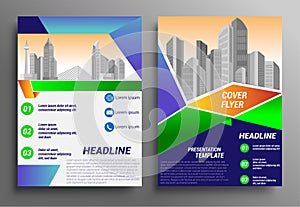 Business brochure flyer design layout template in A4 size, report, poster, flyer background with geometric background for Business