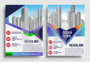 Business brochure flyer design layout template in A4 size, report, poster, flyer background with geometric background for Business