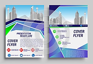 Business brochure flyer design layout template in A4 size, report, poster, flyer background with geometric background for Business