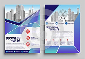 Business brochure flyer design layout template in A4 size, report, poster, flyer background with geometric background for Business