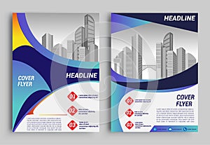 Business brochure flyer design layout template in A4 size, report, poster, flyer background with geometric background for Business